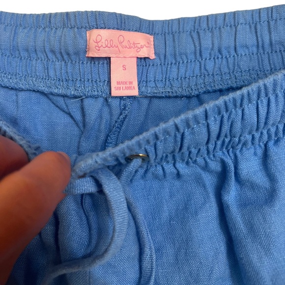 Lilly Pulitzer Baybreeze Linen Shorts Beckon Blue Size Small - Picture 5 of 8